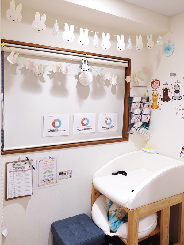 東京都の「赤ちゃん・ふらっと」に指定されている、おむつ替え・授乳室