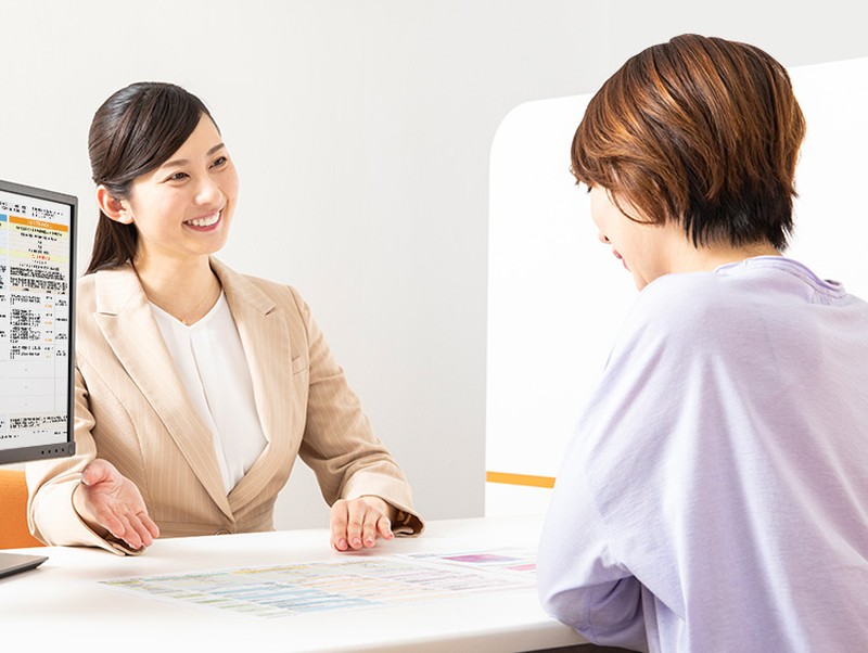 清潔感のある相談ブース